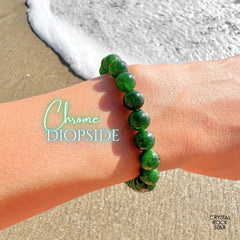 Chrome Diopside Stretch Bracelet 8mm Beads