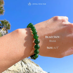 Chrome Diopside Stretch Bracelet 8mm Beads