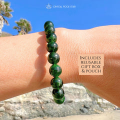 Chrome Diopside Stretch Bracelet 8mm Beads