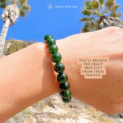 Chrome Diopside Stretch Bracelet 8mm Beads