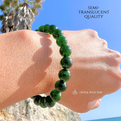 Chrome Diopside Stretch Bracelet 8mm Beads