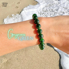 Chrome Diopside Stretch Bracelet 8mm Beads