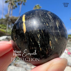 Flashy Nuummite Sphere from Greenland