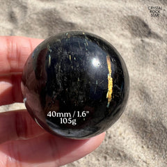Flashy Nuummite Sphere from Greenland