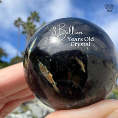Nuummite Greenland Sphere Blue Gold Flash