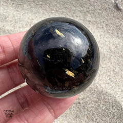 Nuummite Greenland Sphere Blue Gold Flash