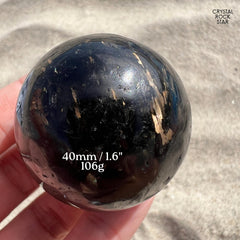 Greenland Nuummite Sphere Bronze Flash