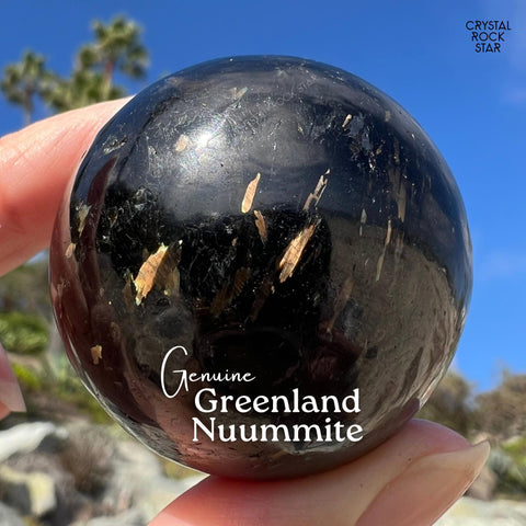 Greenland Nuummite Sphere Bronze Flash