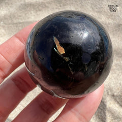 Greenland Nuummite Sphere Bronze Flash