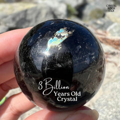 Rare Blue Nuummite Premium Flashy Sphere