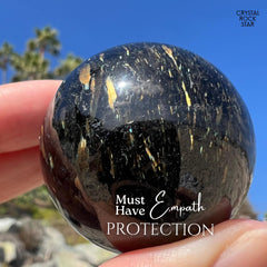 Shooting Stars Flashy Nuummite Sphere