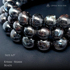 Flashy Arfvedsonite Bracelet - 8mm 10mm Beads