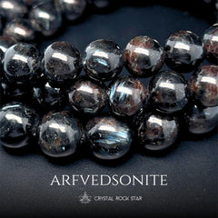 Flashy Arfvedsonite Bracelet - 8mm 10mm Beads