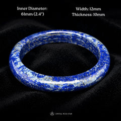 Lapis Lazuli Bangle Crystal Bracelet 61mm