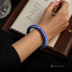 Lapis Lazuli Bangle Crystal Bracelet 61mm