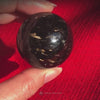 Genuine Nuummite Gold Flash Sphere, Greenland Crystal Ball, Empath Protection, Meditation Palm Stone Altar Decor Rare Collectible Specimen