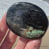 Premium Greenland Nuummite Palm Stone, Rare Blue and Gold Flashes, Empath Protection, Genuine Flashy Collector Specimen Polished 1.9"