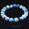 Hackmanite 10.9mm Lazurite Pyrite Bracelet, Fluorescent Tenebrescent Crystal Stretch Blue UV Reactive Sodalite Beads, Throat Chakra Stone