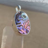Abalone Paua Seashell Pendant - Genuine Natural Shell - Purple Rainbow - Beach Summer Surfer Hawaii Necklace - Mermaid Ocean Jewelry Gift