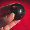 Flashy Nuummite Premium Sphere - Genuine Greenland Crystal Ball - Empath Protection Palm Stone - Grounding Magick Meditation Specimen