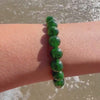 Chrome Diopside Stretch Bracelet - Heart & Root Chakra Crystals - Semi-Translucent A Grade Genuine Natural Crystal 8mm Beads - Size 6.5"