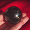 Authentic Nuummite Gold Flashy Sphere, Greenland Stone Crystal Ball, Empath Protection, Meditation Palm Stone Rare Collector Specimen Gift