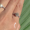 Yellow Diamond Oval White Gold Halo Ring