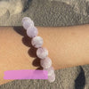 Kunzite Bracelet, Rare Cat Eye A Grade Stretch Bracelet, Unique Gifts for Her, 10mm Cotton Candy Pink Crystal Beads, Love Friendship Gift