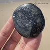 Greenland Nuummite Flashy Palm Stone, Rare Blue and Gold Flashes, Empath Protection Crystal