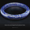 61mm Lapis Lazuli Bangle Round Bracelet, Empath Protection Crystal, Royal Blue Gemstone Scarf Ring, Sphere Holder Ring, Chakra Stone Jewelry