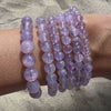 Lavender Moon Quartz Beaded Stretch Bracelet - Natural Crystals Rose Quartz Dumortierite 6mm 7mm 8mm Yoga Mala Chakra Stone Jewelry for Her
