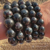 Flashy Arfvedsonite Bracelet - 8mm 10mm Beaded Stretch Genuine Natural Beads - Blue Flash - Meditation Transformation Crystal Jewelry Gift