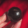 Genuine Nuummite Gold Flash Sphere, Greenland Crystal Ball, Empath Protection Palm Stone, 3 Billion Years Old Rare Collectible Gift Specimen