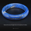 53mm Lapis Lazuli Bangle Bracelet, For Teens and Small Wrists, Sphere Holder, Scarf Sarong Ring, Cobalt Blue Natural Crystal Genuine Stone