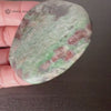 Eclogite Palm Stone, Natural Combination of Garnet, Jade, Kyanite and Peridot Flat Polished Disc, Genuine Norway Collectors Crystal