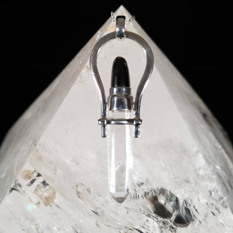 Elite Noble Shungite & Quartz Scepter Pendant