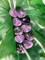 Amethyst Heart Palm Stone