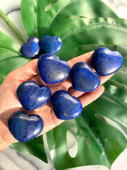 Lapis Lazuli Heart Palm Stone