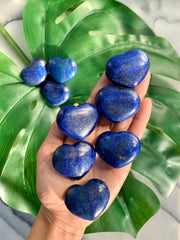 Lapis Lazuli Heart Palm Stone