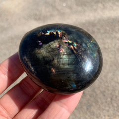 Rainbow Labradorite Palm Stone 2.3"