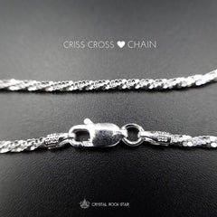Criss Cross Sterling Silver Chain