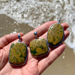 Orbicular Ocean Jasper Pendant