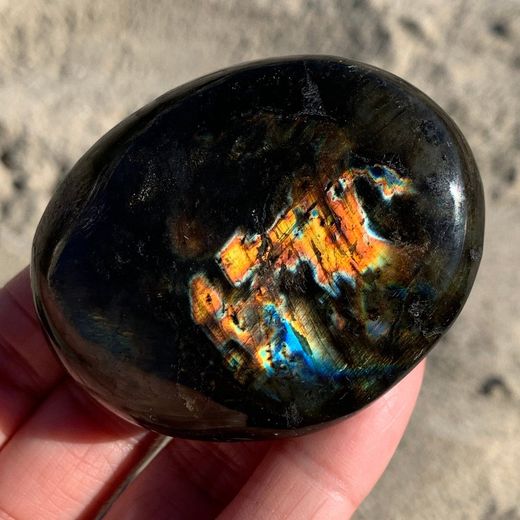 Rainbow Labradorite Palm Stone 2.4"