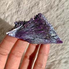Purple Kyanite Rainbow Aura Crystal 3"