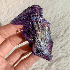 Purple Kyanite Rainbow Aura Crystal 3.2"