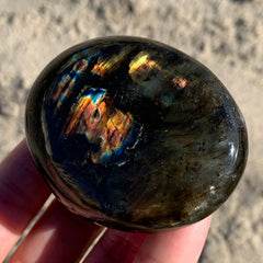Rainbow Labradorite Palm Stone 2.4"