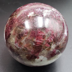 Rubellite Pink Tourmaline Smoky Quartz Sphere