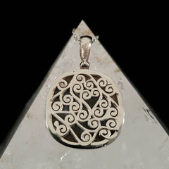Radiant Sunstone Sterling Silver Pendant