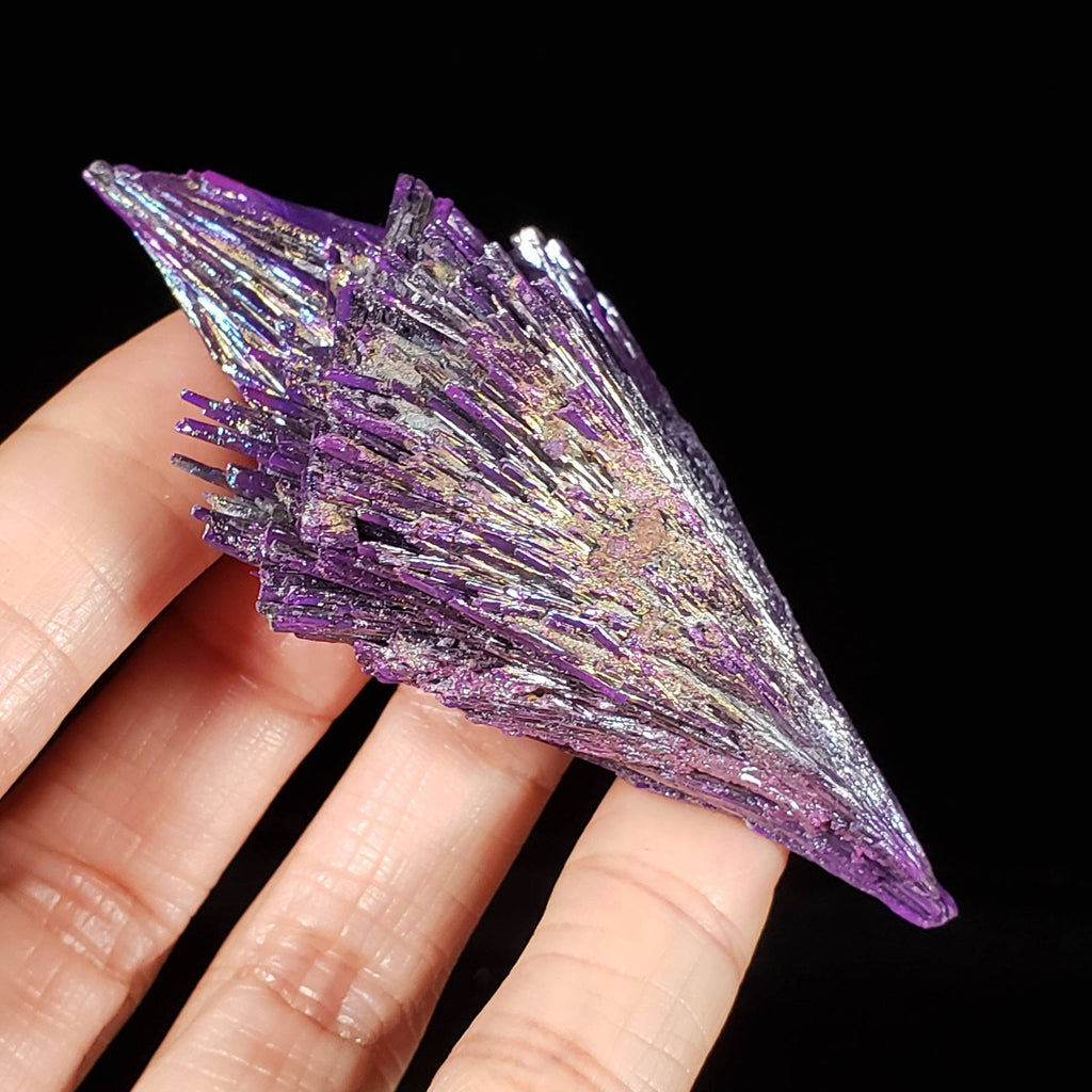 Purple Silver Rainbow Aura Kyanite
