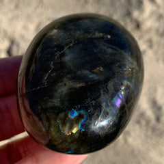 Rainbow Labradorite Palm Stone 2.6"